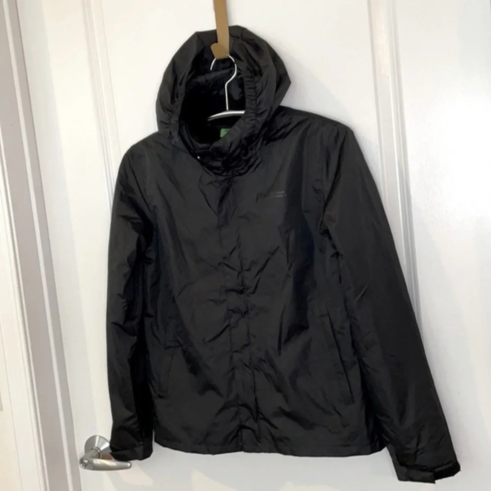 MOUNTAIN WAREHOUSE | NWT Full Zip Fleece Lined Hooded Windbreaker Black Jacket